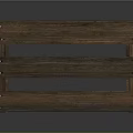 Rustic Wooden Crate Design With Layered Planks And Metal Rivets
