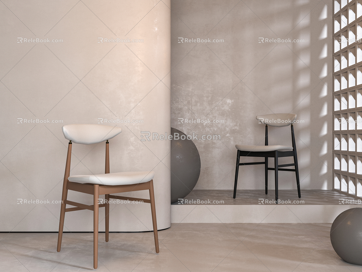 Nordic Dining Chair 3d model