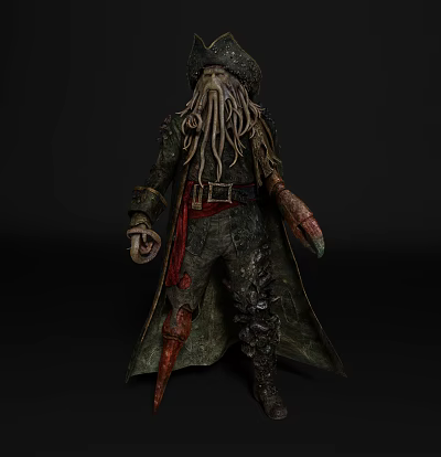 Modern game character Pirates of the Caribbean 3d model Modern game character Pirates of the Caribbean 3d model