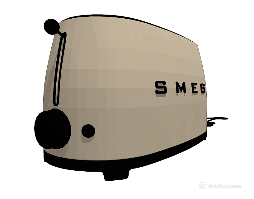 SMEG Stylish Cream Toaster Modern Design Kitchen Appliance for Daily Use 3d model 