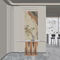 Nordic Cream Style Light Luxury Style Rock Plate Arc Grille Scarpa Stacked Level Home Partition Porch 3d model