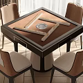 Modern Mahjong Table and Chair Mahjong Table and Chair Combination 3d model