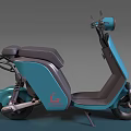 Light Blue Electric Motorcycle with Pro Logo Modern Design and Storage Compartment