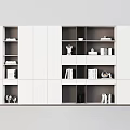 Study Bookcase Bookshelf Display Cabinet Locker Sideboard Decorative Cabinet Book Decorative Ornaments 3d model