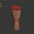 Game Movie Character Wooden Hand Sculpture With Palm Up Five Fingers And Fingertip Holes