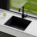 Modern sink small sink single sink vegetable basin faucet 3d model