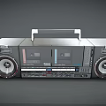 Retro radio cassette recorder 3d model