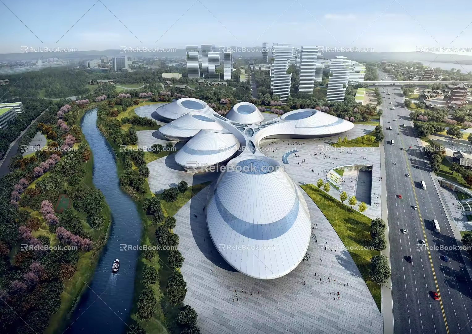Modern Convention and Exhibition Center Convention and Exhibition Center Architecture 3d model