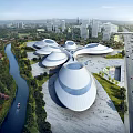 Modern Convention and Exhibition Center Convention and Exhibition Center Architecture 3d model