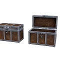 Wooden Storage Trunks With Metal Frames Lock In Open And Closed States For Daily Use
