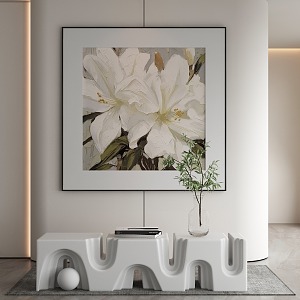 Modern plant painting decorative painting 3d model