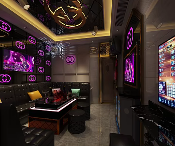 Light Luxury KTV Theme Box 3d model