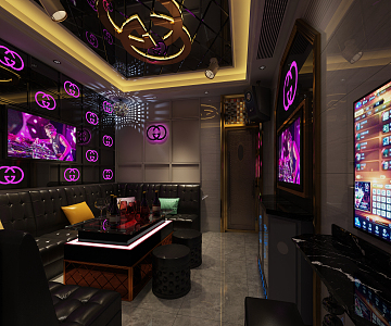 Light Luxury KTV Theme Box 3d model