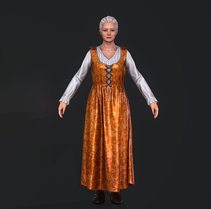 Old Man Old Man Old Man Old Man Granny Old Man European Woman 3d model