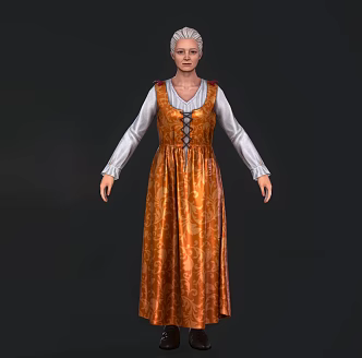 Old Man Old Man Old Man Old Man Granny Old Man European Woman 3d model