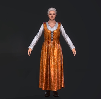 Old Man Old Man Old Man Old Man Granny Old Man European Woman 3d model