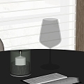 Modern Ornaments Combination Goblet Candle Water Cup Book 3d model