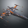 Gray And Orange Themed Amusement Equipment With Multi Engine Wings For Theme Parks