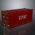 Red Export Container Building Design With Industrial Architecture And Rustic Exterior 3d model