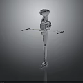 Advanced Space Robotic Probe With Extended Arms And Slender Legs For Deep Space Exploration