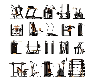 Modern Fitness Equipment 3d model