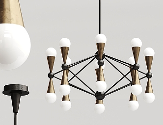 Modern chandelier multi-head chandelier 3d model