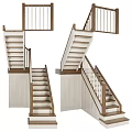 Modern Wooden Staircase Designs Featuring Railings and Steps in Dark Light Wood