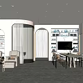 Elegant Modern Beauty Salon Interior With Styling Chairs And Product Displays