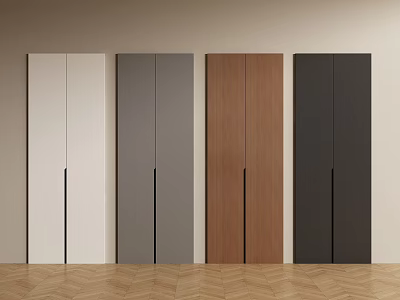 Modern Wardrobe Doors in White Gray Brown and Black Colors for Home 3d model