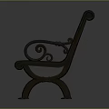 Classic Durable Outdoor Wooden Bench With Metal Frame And Armrests Design