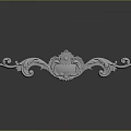 Elegant Carved Decorative Component With Intricate Scroll Patterns And Symmetrical Design