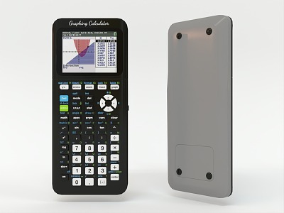 Modern Calculator Graphing Calculator 3d model