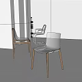 Modern Transparent Dining Chairs With Wooden Legs In Minimalist Interior Design