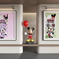 Cartoon Painting Cartoon Decorative Painting Mickey Painting 3d model