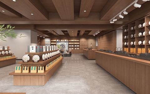 New Chinese Style Tea Shop Tea Shop Tea Showroom Tea Showcase Tea Shop Tea Room Tea Shop Tea Shop Tea Shop Tea Shop Tea Shop Tea 3d model