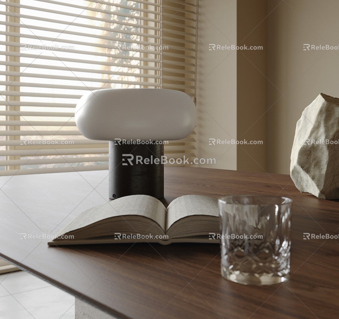 Table lamp ornaments glass 3d model