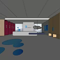 Modern Front Desk Memphis Dopamine Children's Playground Cartoon Front Hall 3d model