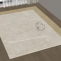 modern carpet square carpet 3d model