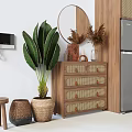 Modern Kitchen Interior Design With White Cabinets Wooden Handles Orange Tile Backsplash And Marble Countertop