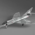 Detailed Gray Camouflage Fighter Jet Model With Streamlined Design Cockpit And Landing Gear