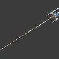 PBR Next Generation Poseidon Gun Poseidon Trident Ancient Greek Mythology Artifact Atlantis Gun Long Handle Weapon Cold Weapon 3d model