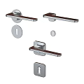 Modern Swing Door Hardware With Metal Handles And Lock Components 3d model