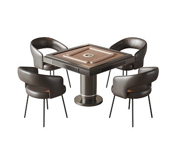 Modern Mahjong Table and Chair 3d model