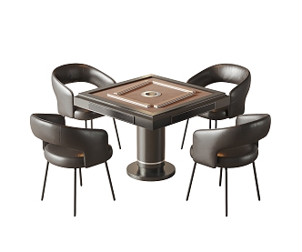 Modern Mahjong Table and Chair 3d model