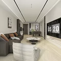 Modern Open Plan Living And Dining Room With Sleek Furniture And Bright Spacious Layout
