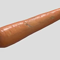 Fresh Long Orange Carrot with Smooth Surface and Natural Texture Details