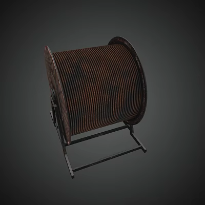 Industrial LOFT wire reel reel 3d model