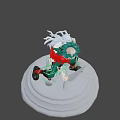 Izuku Midoriya Action Figure With Green Hair Red Scarf And Lightning Effects
