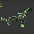 Black Dragon Sculpture With a Ball in Its Mouth Decorative Ornamental Art Piece
