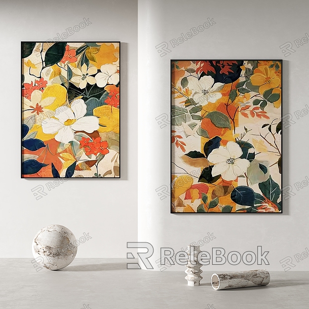 Simple abstract decorative painting model